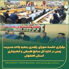 برگزاری نشست شورای راهبری پنجره واحد مدیریت زمین