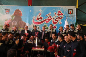 تجلیل از دریادلان آتش‌نشانی ذوب‌آهن در روز ایمنی و آتش‌نشانی