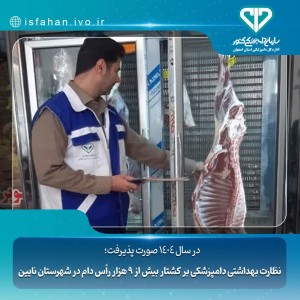 نظارت بهداشتی دامپزشکی بر کشتار بیش از۹هزاررأس دام شهرستان نایین