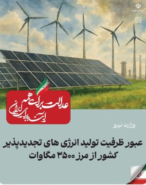 با ثبت رکورد جدید در انرژی‌های تجدیدپذیر ایران