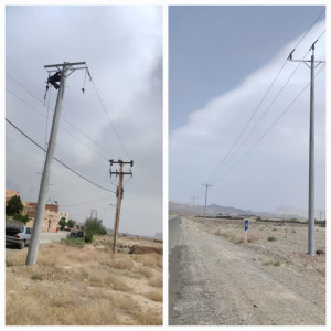 اجرای پروژه بهبود شبکه فشار متوسط در روستای لعلبک نطنز