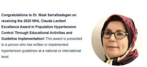 دریافت جایزه بین‌المللی 2025 انجمن جهانی فشار خون توسط استاد دانشگاه علوم پزشکی اصفهان