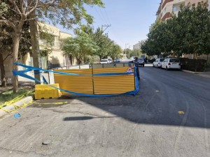 رفع حادثه ریزش شبکه فاضلاب در خیابان نوبهار – گلستان غربی به‌دلیل فرسودگی خطوط بتنی