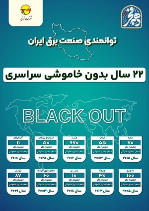۲۲ سال بدون خاموشی سراسری