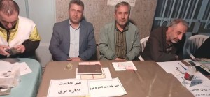 میز خدمت امور برق منطقه ۷ در موکب شهید امیر باقری برپا شد