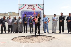 کلنگ توسعه مدرسه قائم دینان به زمین زده شد